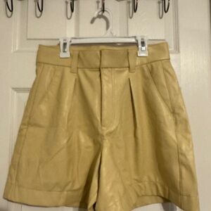 Yellow High-Waisted Shorts